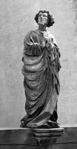 Heiliger Johannes von Kalvarienberg Anonyme Skulptur Dim. 150 cm Kollegiatkirche Saint Hippolyte, Poligny (Jura) von Unbekannt