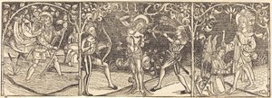 Heilige Christophorus, Sebastian und Rochus, um 1495 von Unbekannt