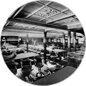 Salon des P&O-Dampfschiffs SS India, 1901
