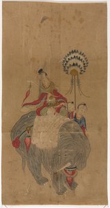 Samantabhadra auf einem Elefanten mit zwei Begleitern, 1392-1910