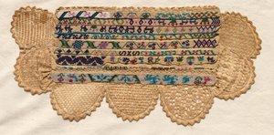 Stickmustertuch Fragment, 1800er Jahre
