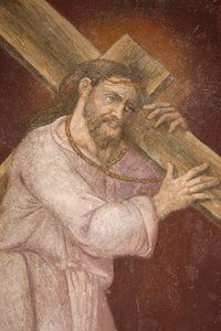 San Jeronimo Kirche. Jesus trägt sein Kreuz Madrid Spanien