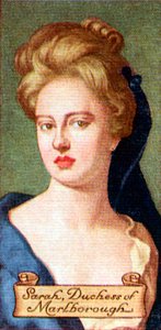 Sarah, Herzogin von Marlborough, aus einer Serie von Zigarettenkarten, 1935