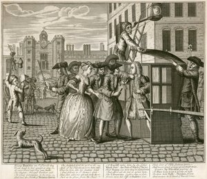 Satirischer Druck, der den St James Palace, London, darstellt, 1740