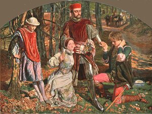 Szene aus Die zwei Herren aus Verona, 1851, ca. 1902 von Unbekannt