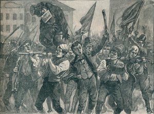 Szene bei den Belfast-Unruhen, 19. Jahrhundert, 1906