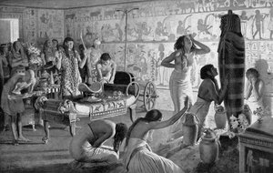 Trauerszene im Totentempel von Tutanchamun, Ägypten