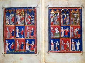 Szenen aus dem Leben Christi und Ärzte mit Patienten