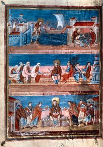 Szenen aus dem Leben des heiligen Hieronymus, aus der Bibel von Karl dem Kahlen, 9. Jahrhundert