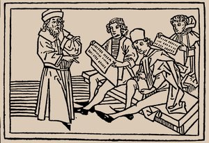 Schulstunden. Aus Speculum Vitae Humanae von Rodericus Zamorensis, 1479 von Unbekannt