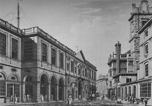 Zweite Royal Exchange, Nordfront, 1798. Zeigt das Äußere der Lloyds-Räume, 1928 von Unbekannt