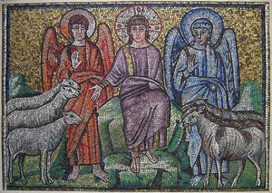 Trennung von Schafen und Ziegen, Byzantinisch, frühes 20. Jahrhundert, Original aus dem frühen 6. Jahrhundert von Unbekannt