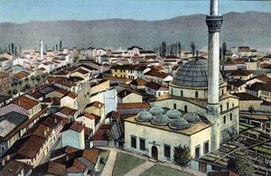 Serbien, Monastir: Ansicht einer Moschee, Monastir heißt jetzt Bitola und liegt in Mazedonien - Postkarte 1914-1918