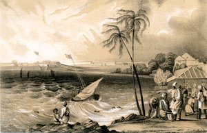 Einsetzen des Monsuns, Cannanore Fort, 1847