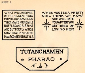 Blatt 2, aus einem Portfolio von Alphabeten, 1929