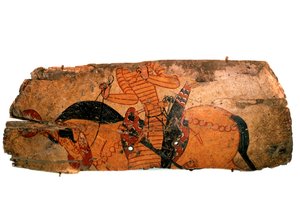 Schild mit einem Reiter (Detail), Ende 7. Anfang 8. Jahrhundert von Unbekannt
