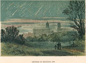 Meteorenschauer Leoniden über Greenwich, London, 1866, 1884