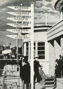 Wegweiser in Rose Bay, Sydney, Australien, ca. 1939-1944, 1946