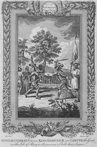 Einzelkampf zwischen König Edmund II. und Knut dem Großen auf der Insel Abney, 1787