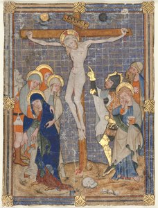 Einzelne Miniatur aus einem Messbuch: Die Kreuzigung, ca. 1385-1390 von Unbekannt