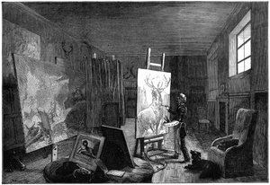 Studio von Sir Edwin Landseer 1802-1873, Brighton, East Sussex, 1874 von Unbekannt