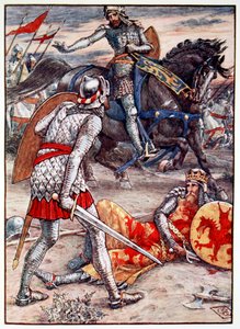 Sir Lancelot verbietet Sir Bors, den König zu töten