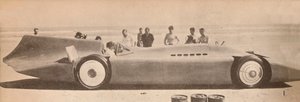 Sir Malcolm Campbell in seinem neuen Blue Bird am Dayton Beach, Florida, 1935 von Unbekannt