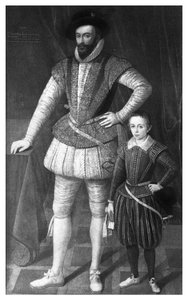 Sir Walter Raleigh und sein Sohn, 1602, 1896