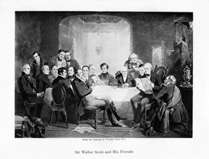 Sir Walter Scott und seine Freunde, um 1849 von Unbekannt