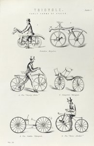 Sechs frühe Formen des Fahrrads