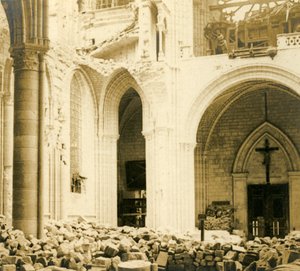 Kathedrale von Soissons, Soissons, Nordfrankreich, ca. 1914-1918