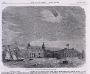 Sonnenfinsternis über dem Royal Observatory, Greenwich, 1858 von Unbekannt