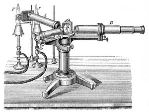 Spektroskopisches Gerät verwendet von Robert Wilhelm Bunsen und Gustav Robert Kirchhoff von Unbekannt