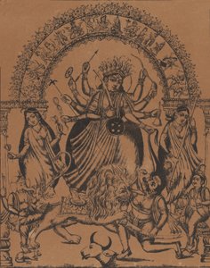 Sri Sri Durga, ca. 1875-80 von Unbekannt