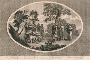 St. Augustinus, ein Benediktinermönch, predigt erstmals den Sachsen in Kent, 597, 1793