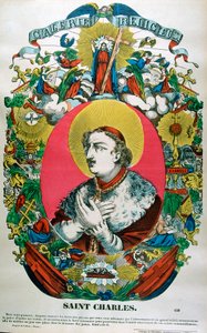 St. Karl Borromäus, italienischer Priester des 16. Jahrhunderts, 19. Jahrhundert von Unbekannt
