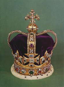 St. Edwards Krone, mit der der Souverän gekrönt wird, 1953
