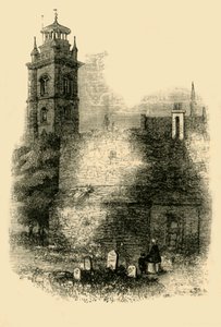 St. Giles, Cripplegate, zeigt die alte Mauer, um 1872 von Unbekannt
