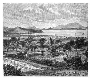 St. Kitts, Blick von Nevis