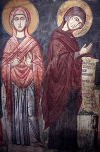 Heilige Marina und die Jungfrau Maria Timios Stavros tou Agiasmati Kirche, Heiliges Kreuz von Agiasmati 15. Jahrhundert Zypern Bemalte Kirchen UNESCO-Stätte Troodos, Zypern