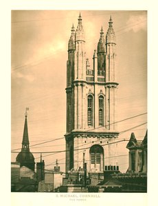 St. Michael, Cornhill, Der Turm, Mitte bis Ende 19. Jahrhundert