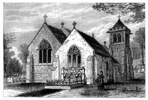 St. Michaels Kirche und das Grab von Benjamin Disraeli 1804-1881, spätes 19. Jahrhundert von Unbekannt