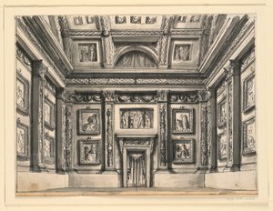 Bühnenbild, Palastinterieur von Unbekannt