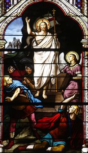 Buntglas: die Auferstehung Christi, Levallois-Perret, Frankreich
