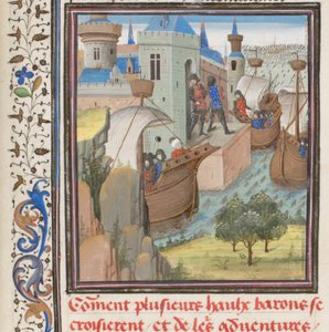 Beginn des Vierten Kreuzzugs. Miniatur aus der Historia von Wilhelm von Tyrus, 1460er Jahre von Unbekannt