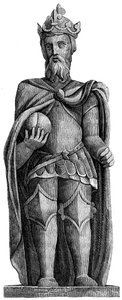 Statue von Karl dem Großen 712-814, St Julien le Pauvre, Paris, 11.-12. Jahrhundert 1849 von Unbekannt