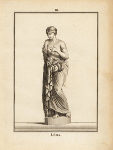 Statue von Leda, ätolische Prinzessin und spätere Königin von Sparta, von Zeus in Form eines Schwans verführt von Unbekannt