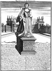 Statue von Königin Anne 1665-1714, Blenheim Palace, Oxfordshire, 1738 von Unbekannt