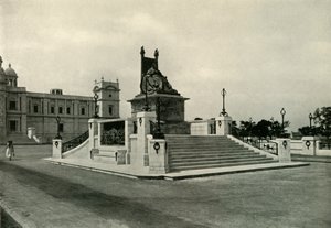 Statue von Königin Victoria vor der Victoria Memorial Hall, 1925 von Unbekannt