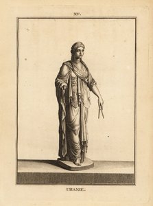 Statue der Urania, Muse der Astronomie, mit einem Paar Zirkel von Unbekannt